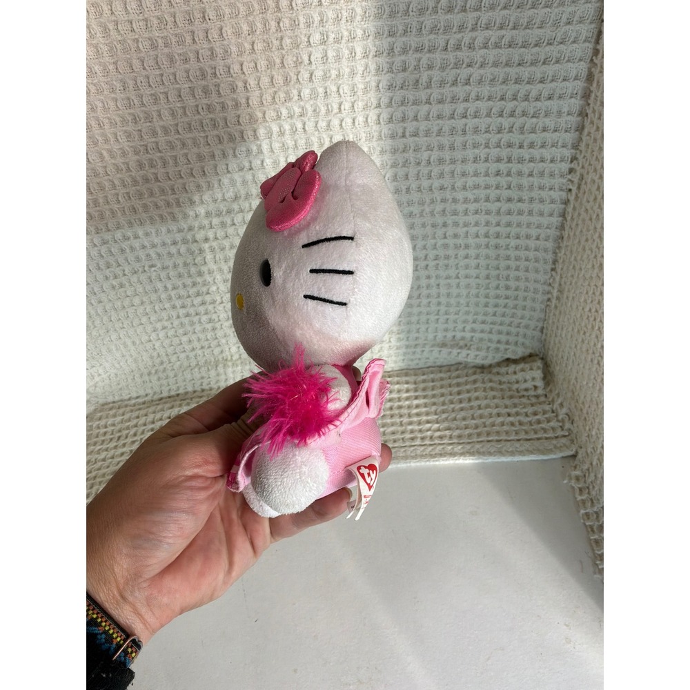 Kawaii Girls Ty Hello Kitty Cheerleader Plush Small Pink White - Picture 2 of 7